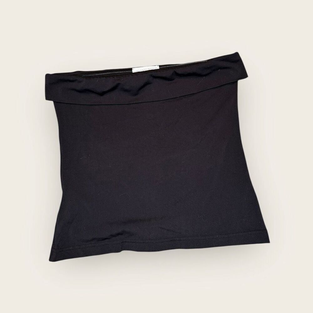 Saks Fifth Avenue‎ Black Cropped Tube Top Size Large